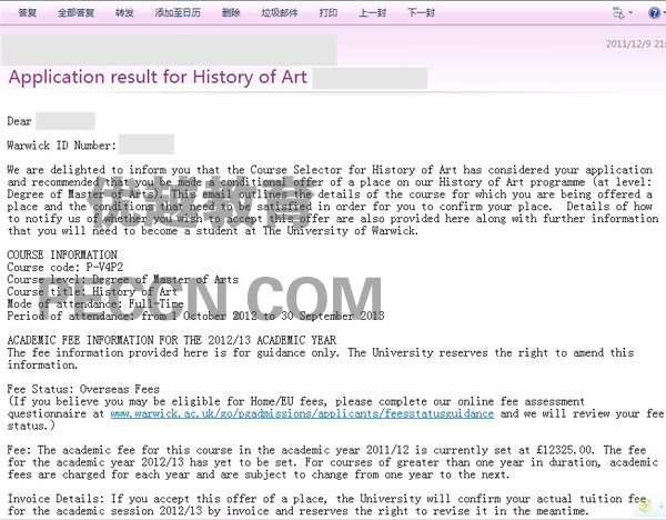 華威大學MA History of Art