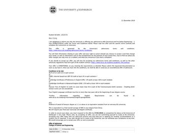 2019offer：恭喜吳同學獲得愛丁堡大學結構與消防安全工程學專業碩士通知書