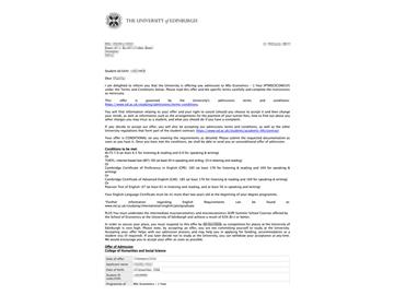 2019offer：恭喜陳同學獲得愛丁堡大學（世界排名：18）經濟學專業碩士通知書。