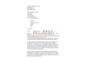 2019offer：恭喜吳同學獲得倫敦政治經濟學院(世界排名：38)統計學專業碩士通知書