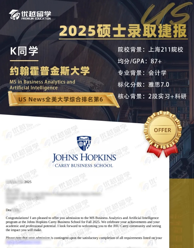 本JHU約翰霍普金斯大學offer